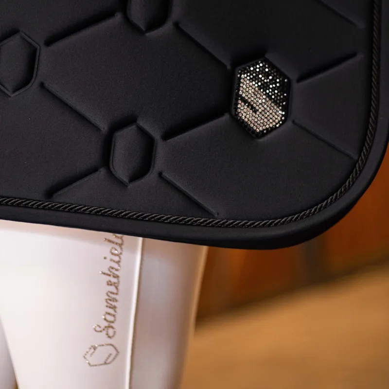 Samshield SpineShield Swarovski Jump Saddle Pad - Black-6