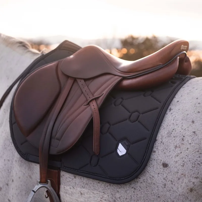 Samshield SpineShield Embroidery Jump Saddle Pad - Anthracite-1
