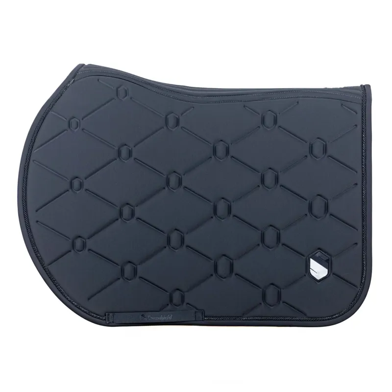 Samshield SpineShield Embroidery Jump Saddle Pad - Anthracite-2