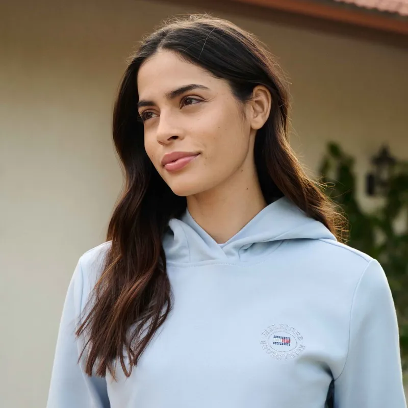Tommy Hilfiger Hollywood Women's Rhinestone Hoodie - Sweet Blue-4