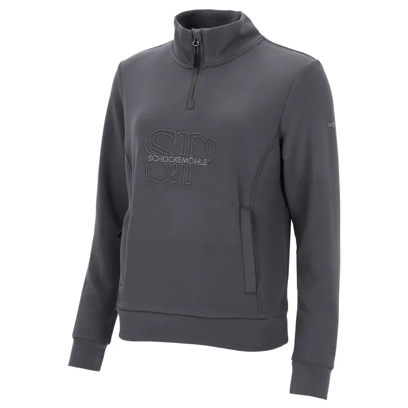 Schockemohle Coletta Women's Quarter Zip Sweater - Dusty Chocolate