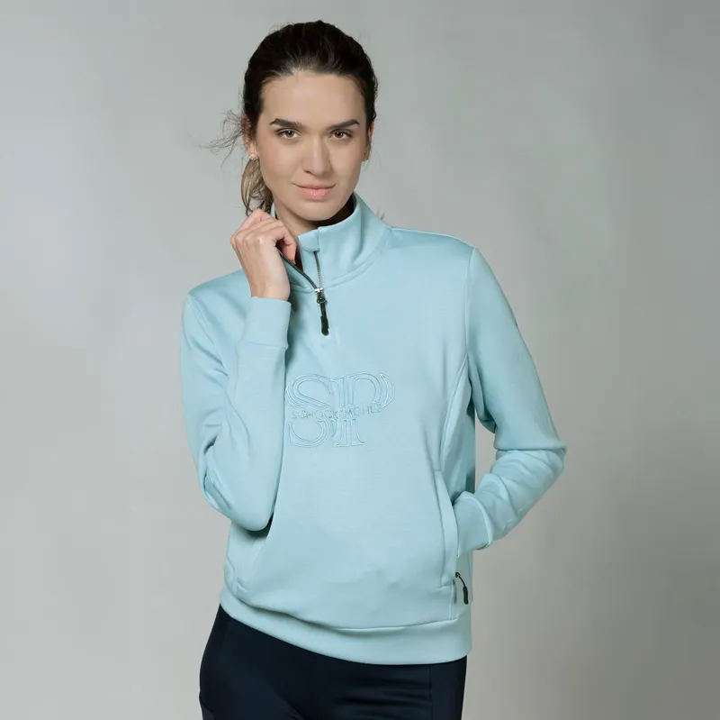 Schockemohle Coletta Women's Quarter Zip Pullover - Milky Blue-2