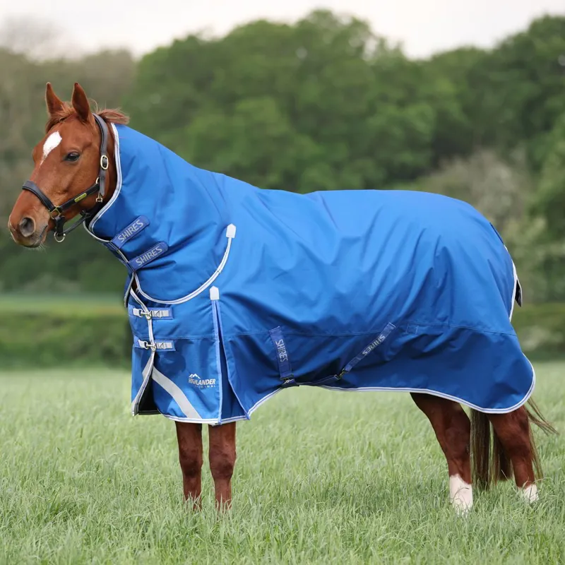 Shires Highlander Original 200g Combo Neck Turnout Blanket - Blue