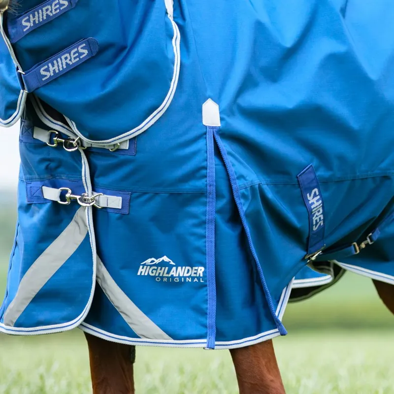 Shires Highlander Original 200g Combo Neck Turnout Blanket - Blue-1
