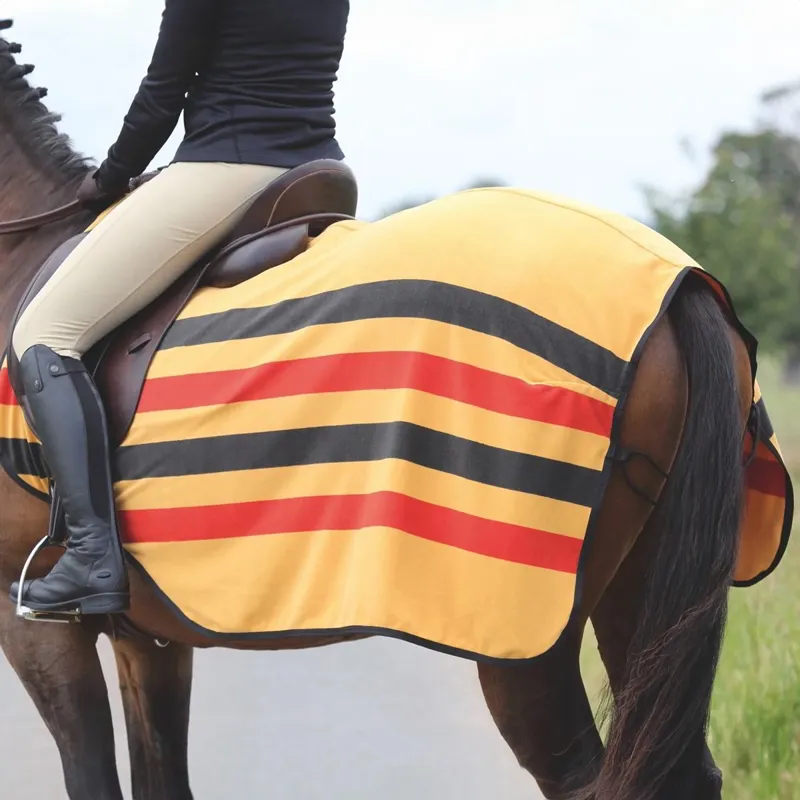 Shires Tempest Original Fleece Exercise Sheet - Newmarket Stripe