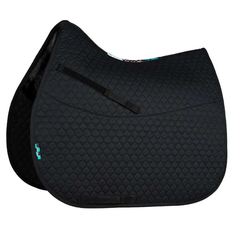NuuMed Half Wool All Purpose Saddle Pad - Black