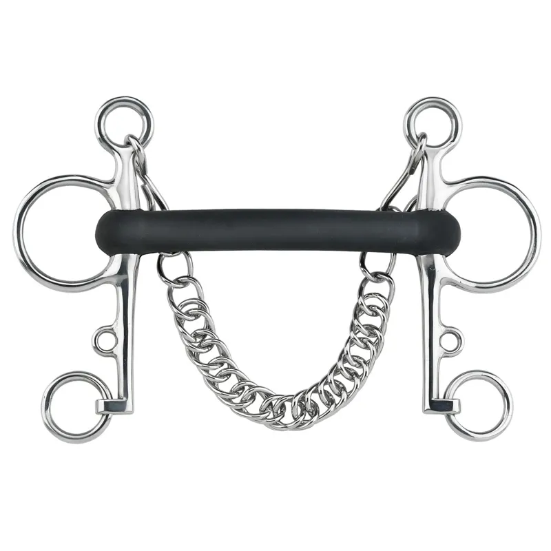 Sprenger Rubber Flex 18mm Mullen Mouth Pelham Bit