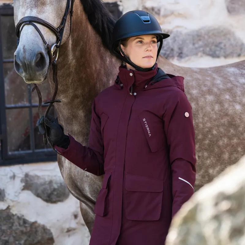 Stierna Stella Winter Womens Long Waterproof Coat - Merlot-6