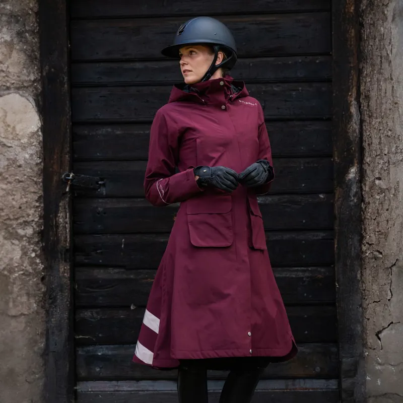 Stierna Stella Winter Womens Long Waterproof Coat - Merlot-3
