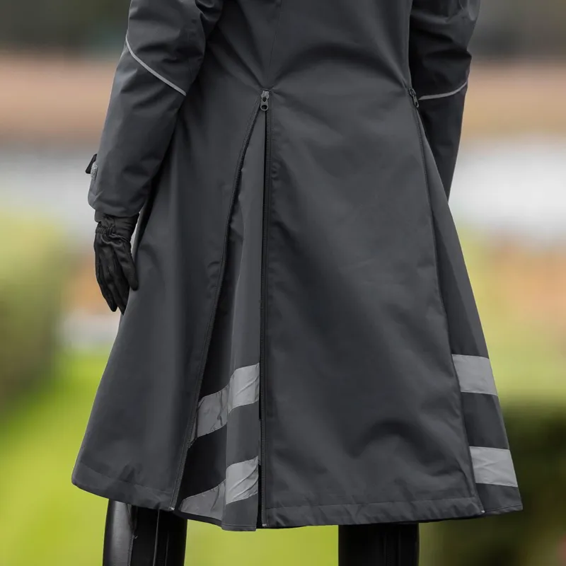 Stierna Nova Women's Long Waterproof Rain Coat - Ebony-9