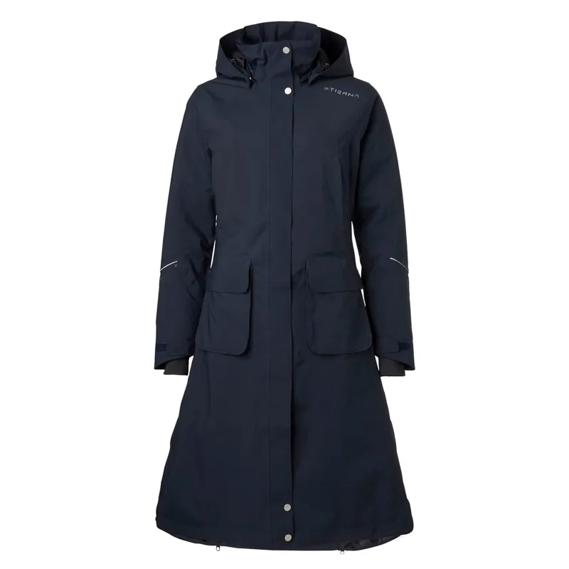 Stierna Nova Womens Long Waterproof Raincoat - Midnight Navy