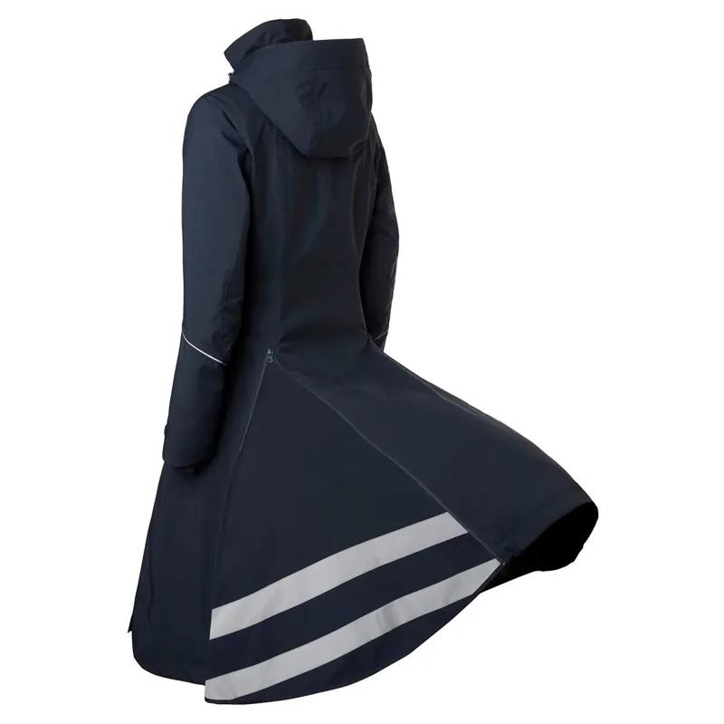 Stierna Nova Women's Long Waterproof Rain Coat - Midnight Navy-6