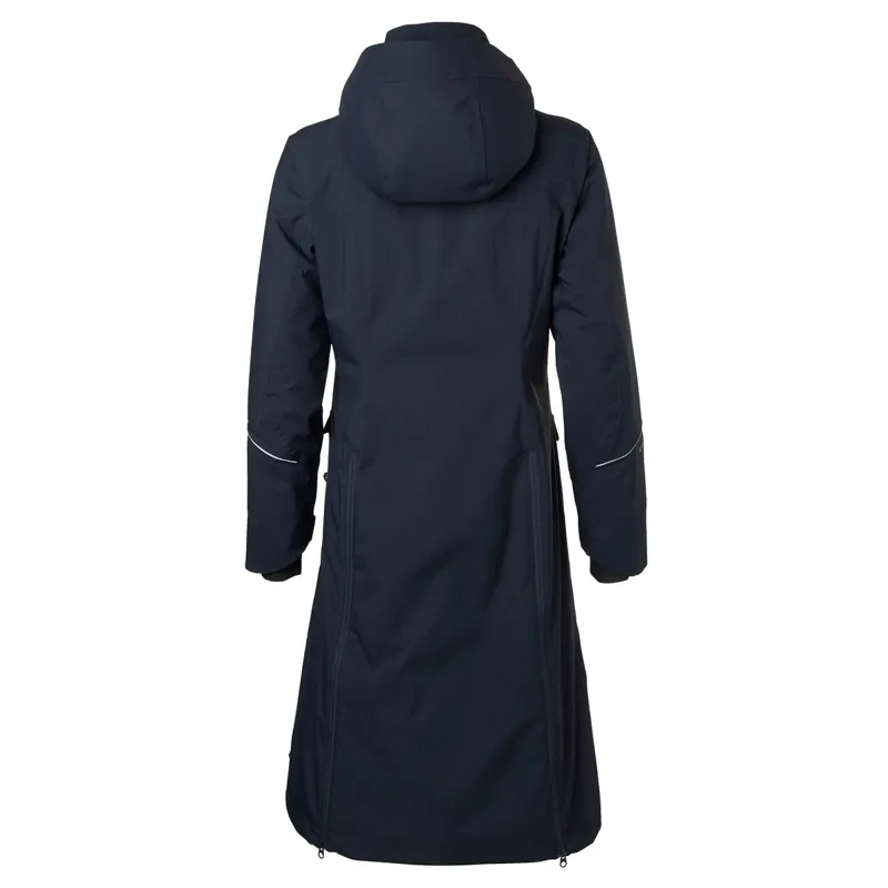 Stierna Nova Womens Long Waterproof Raincoat - Midnight Navy-2