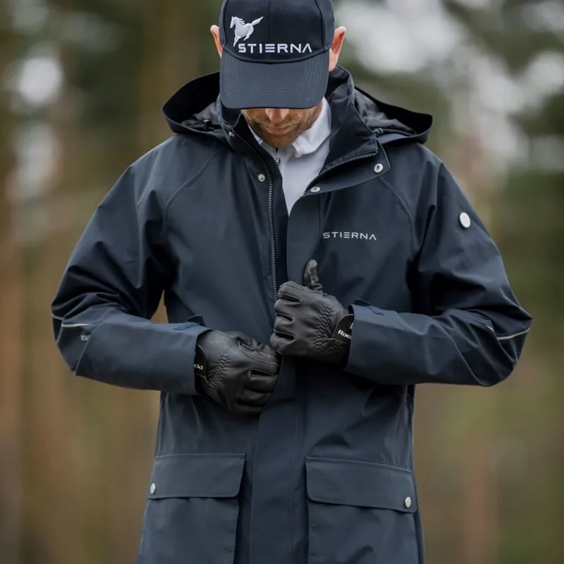 Stierna Sky Men's Long Waterproof Raincoat - Midnight Navy-5