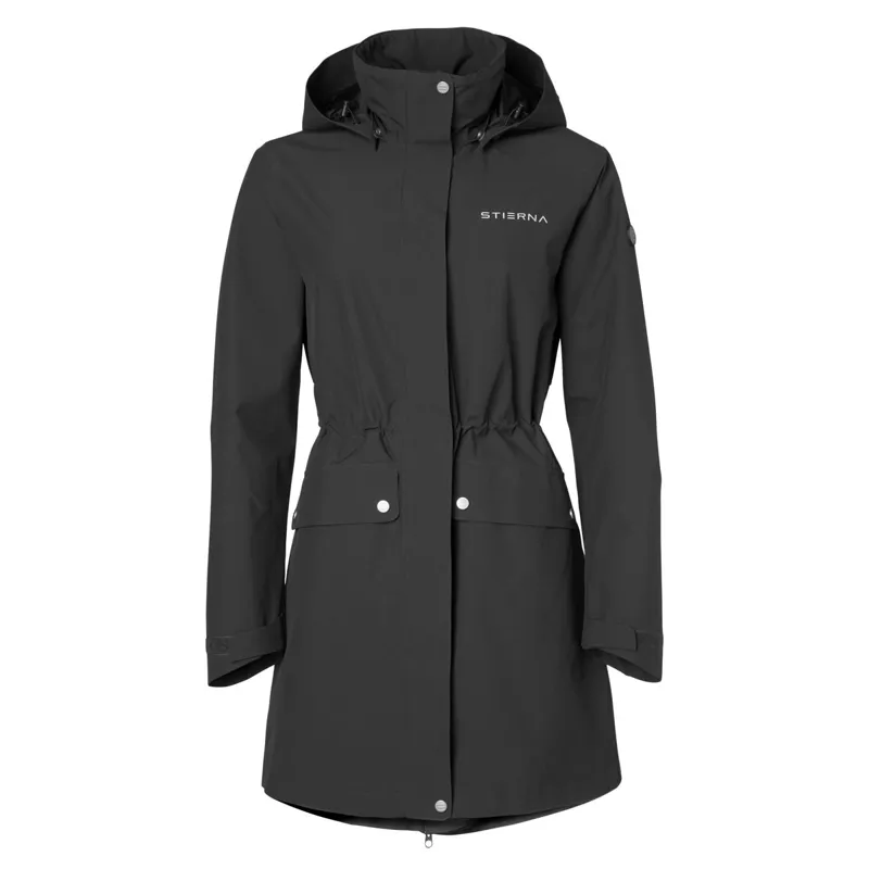 Stierna Cloud Womens Waterproof Rain Parka-Ebony