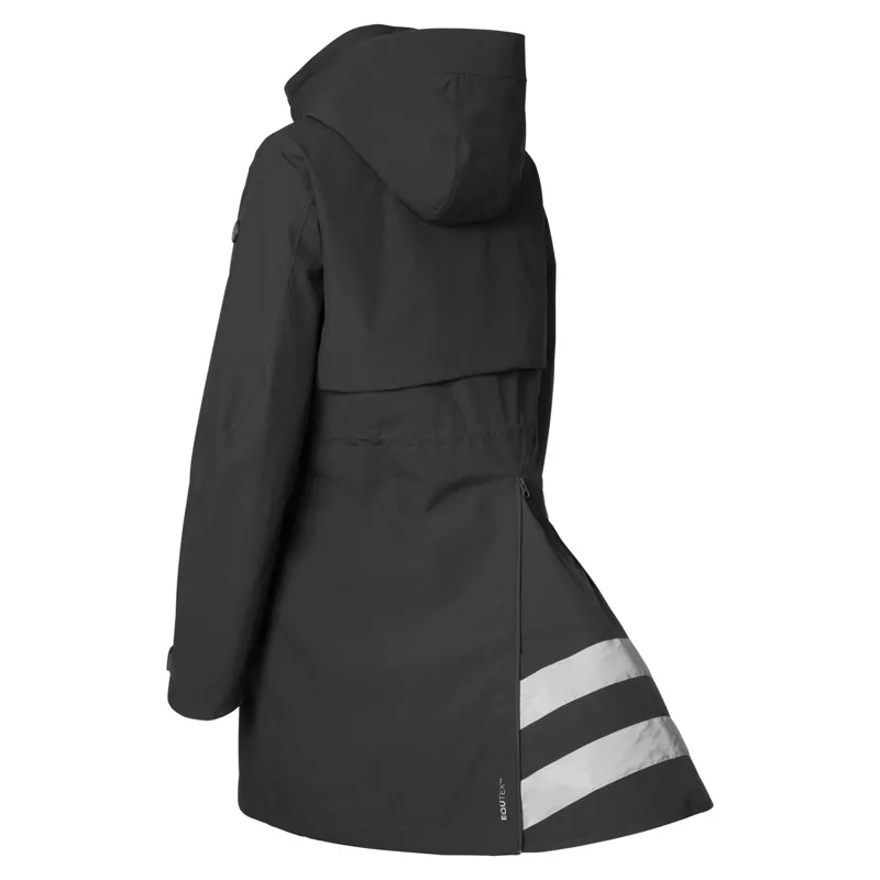 Stierna Cloud Womens Waterproof Rain Parka-Ebony-1