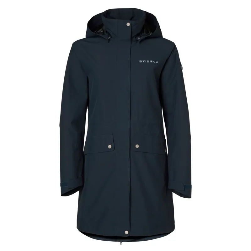 Stierna Cloud Women's Waterproof Rain Parka - Navy-1