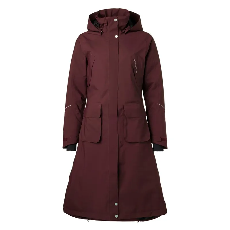 Stierna Stella Winter Womens Long Waterproof Coat - Merlot