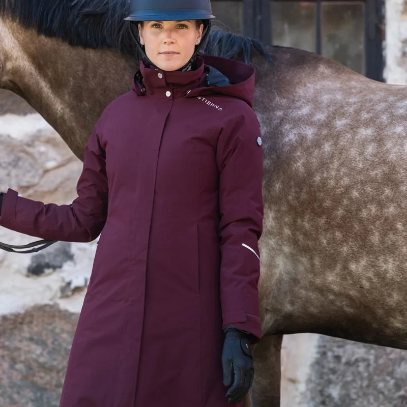 Stierna Stella Winter Women's Short Waterproof Coat - Merlot-5