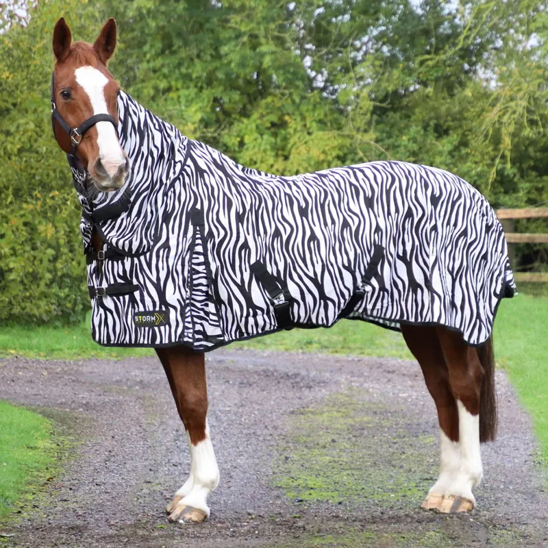 StormX Original Combo Neck Fly Sheet - Zebra Print