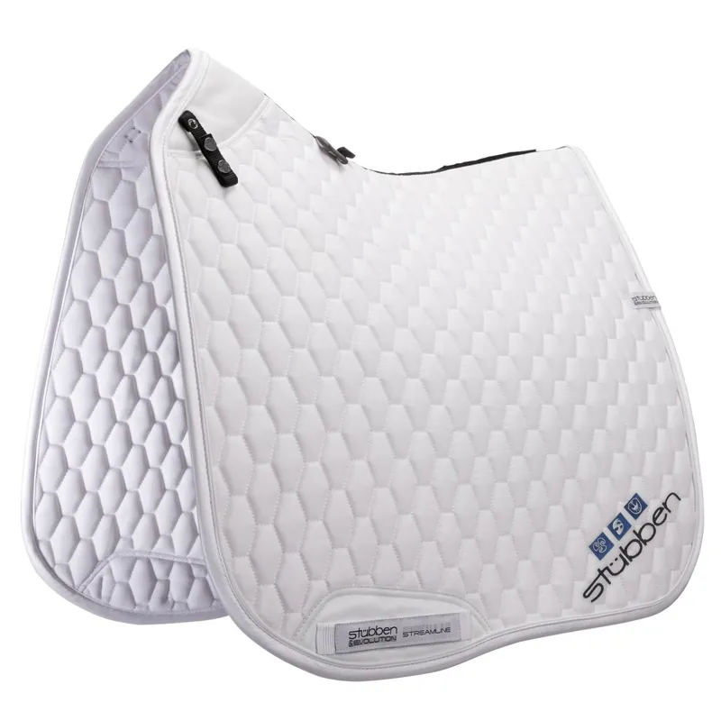 Stubben Streamline GEN2 Dressage Saddle Pad - White/Logo