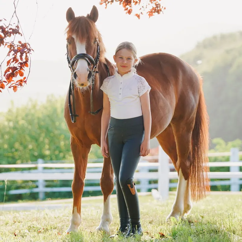 Suedwind Nova Fun Leather Convertible Junior Tall Riding Boots - Black-7