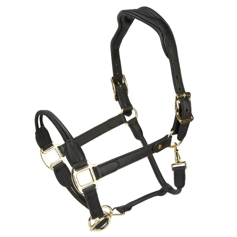 Velociti Lusso Soria Leather Halter - Black