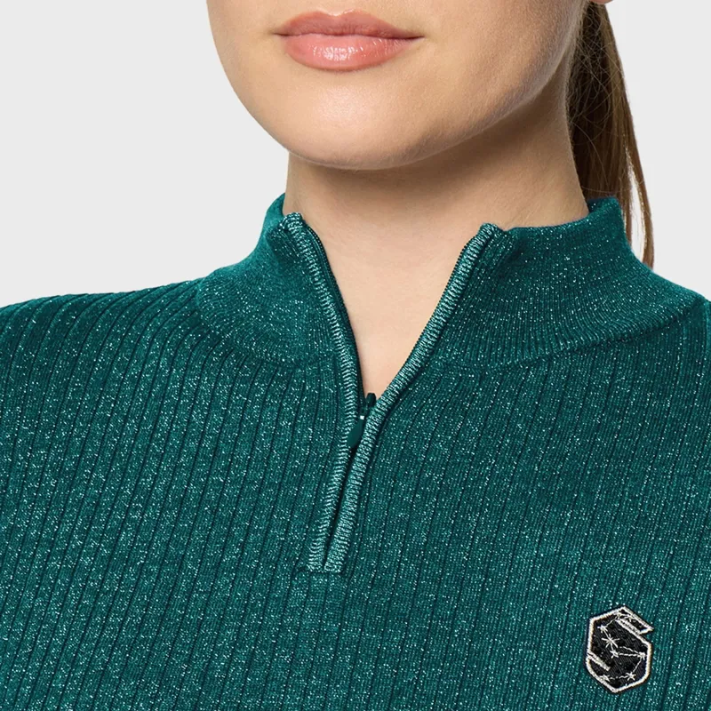 Samshield Lidia Women's Quarter Zip Pullover - Hunter Green-1