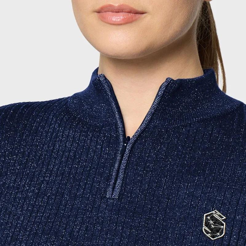 Samshield Lidia Women's Quarter Zip Pullover - Navy-2