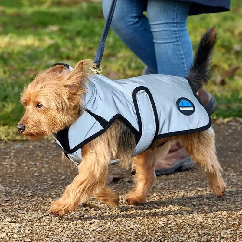 WeatherBeeta ComFiTec Reflective Showerproof Dog Coat - Silver-2