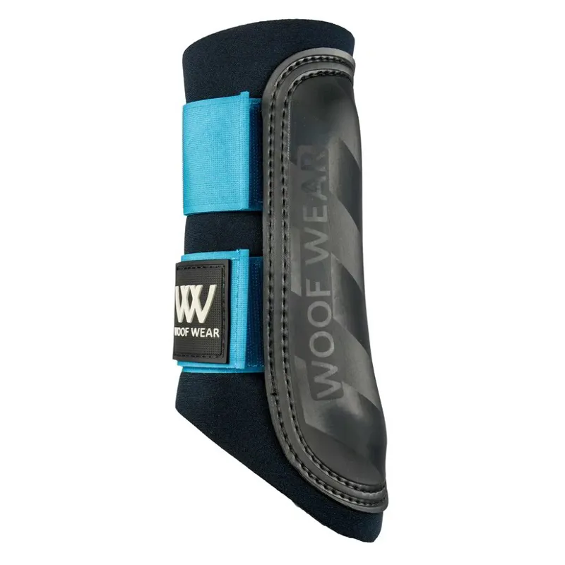 Woof Wear Club Brushing Boots - Black/Ocean-1