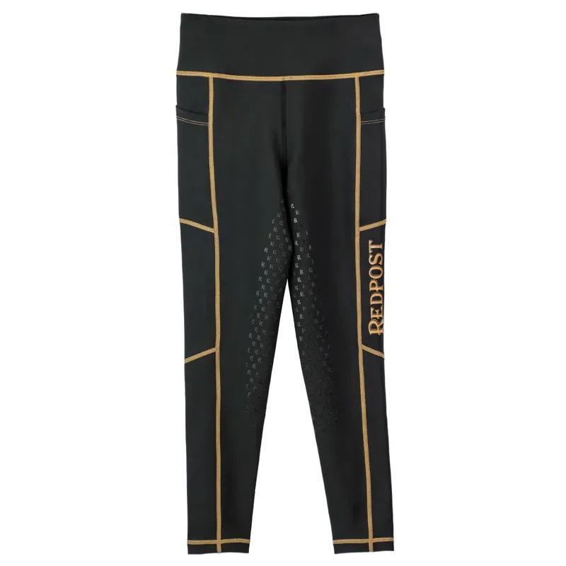 Redpost Adapt Full Grip Junior Riding Tights - Black Shadow
