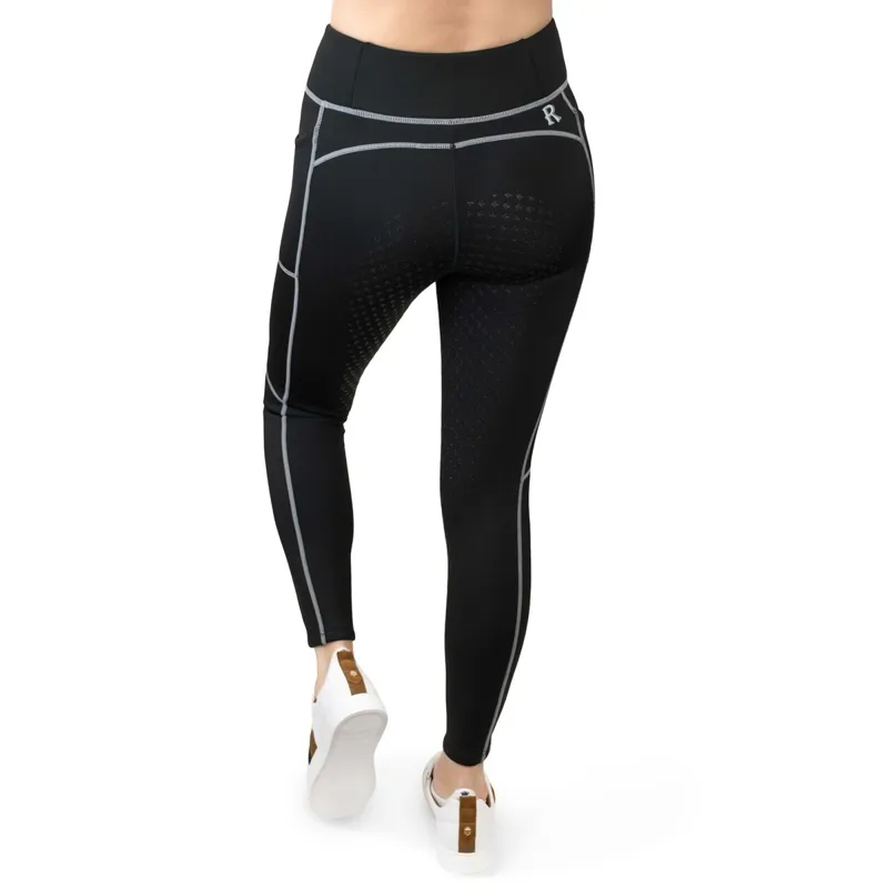 Redpost Adapt Winter Full Grip Women's Riding Tights - Black/Silver-1