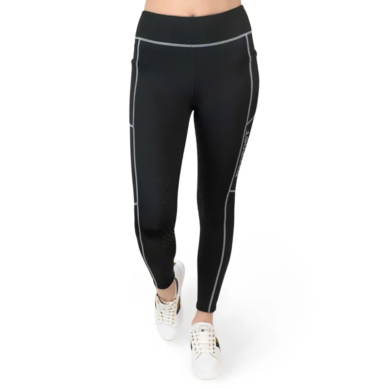 Redpost Adapt Winter Full Grip Women's Riding Tights - Black/Silver-2