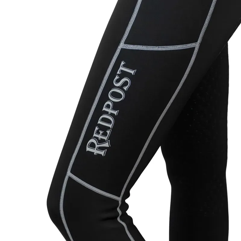 Redpost Adapt Winter Full Grip Women's Riding Tights - Black/Silver-4