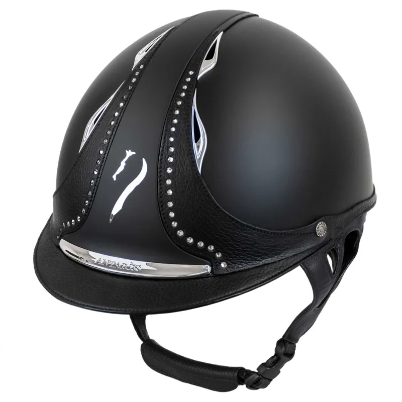 Antares Galaxy Crystal Strip Helmet - Black/Black