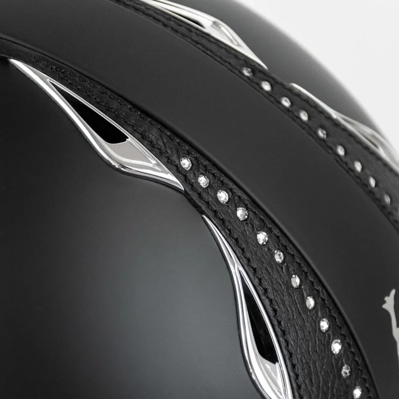 Antares Galaxy Crystal Strip Helmet - Black/Black-4