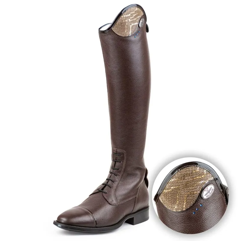 DeNiro Salentino Regal Laced Boots with Zip Guards - Quick Brown/Brown
