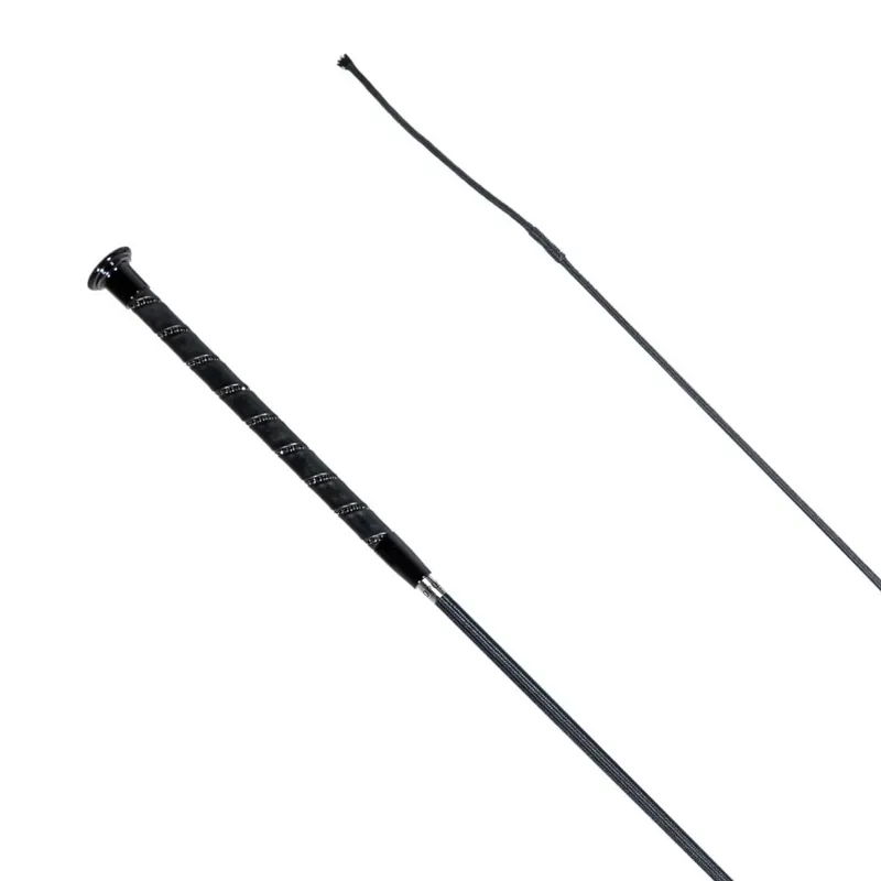 Redpost Diamante Spiral Schooling Dressage Whip - Black