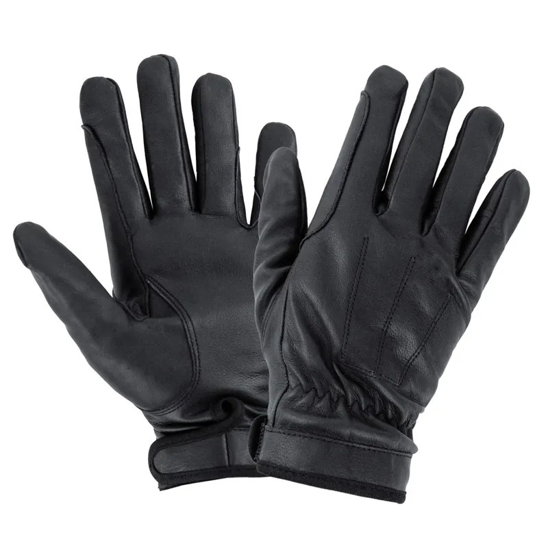 Equetech Adults Leather Show Gloves - Black