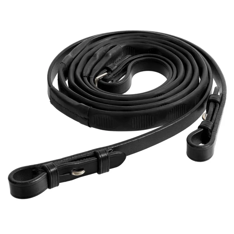 Redpost Thumb Grip Rubber Reins - Black-1