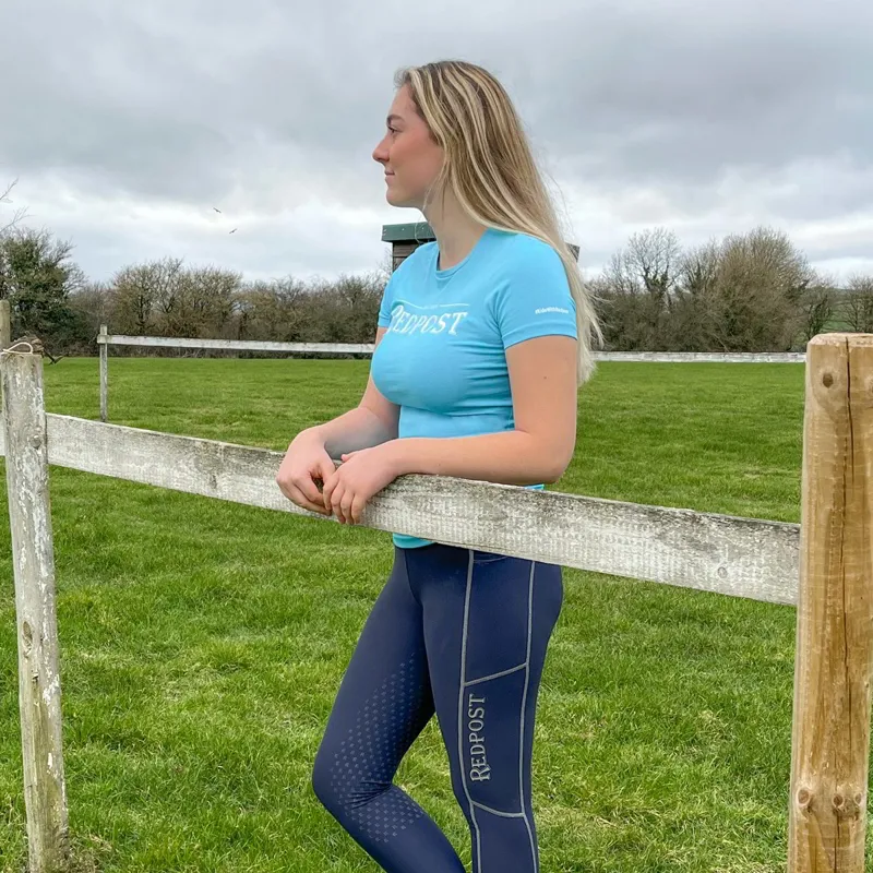 Redpost Original Women's Tee - Surf Blue-4