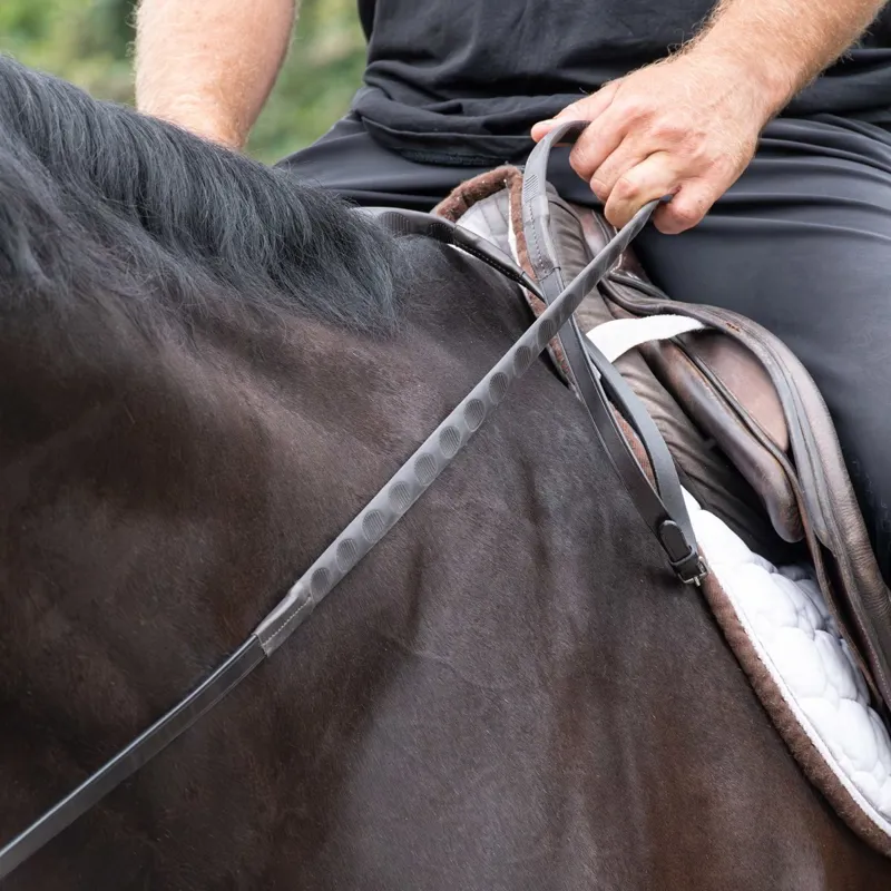 Redpost Thumb Grip Rubber Reins - Havana-3