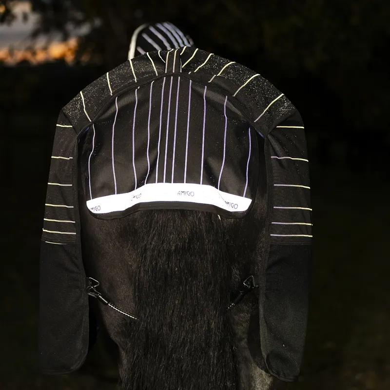Amigo 1200D FieldSafe Reflectech Plus 50g Turnout Blanket - Black-11