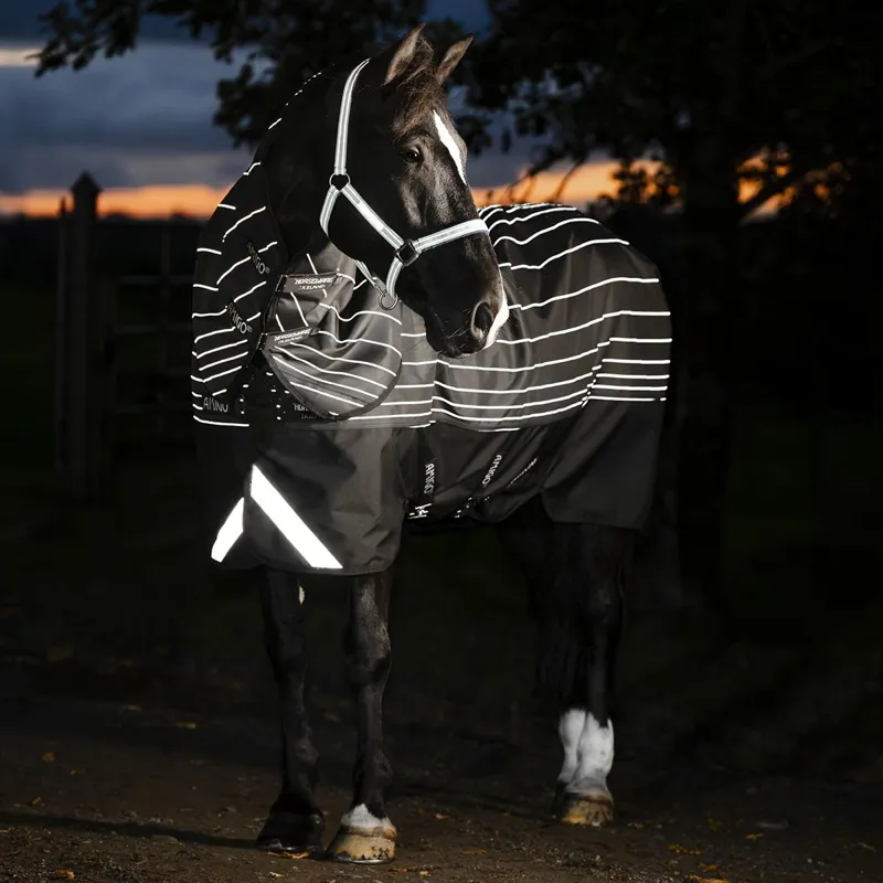 Amigo 1200D FieldSafe Reflectech Plus 50g Turnout Blanket - Black-3