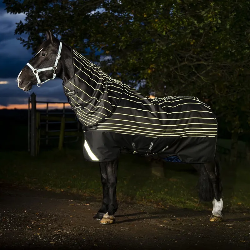 Amigo 1200D FieldSafe Reflectech Plus 50g Turnout Blanket - Black-2
