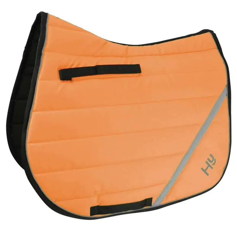 Hy Equestrian Reflector Comfort Saddle Pad - Orange