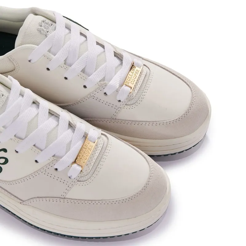 Holland Cooper Retro Runner Ladies Sneakers - White/Racing Green-3