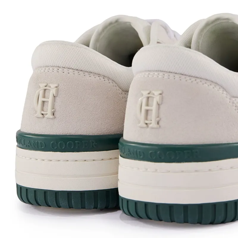 Holland Cooper Retro Runner Ladies Sneakers - White/Racing Green-4