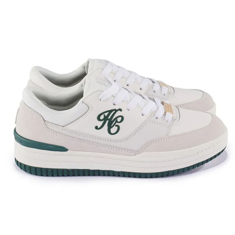 Holland Cooper Retro Runner Ladies Sneakers - White/Racing Green-5